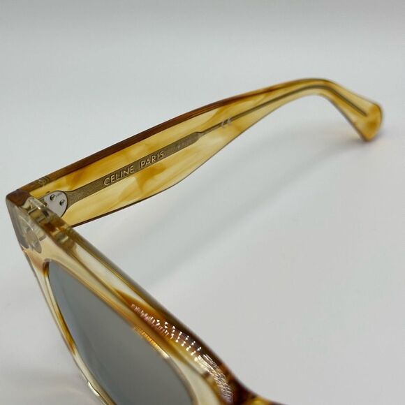 NEW CELINE Sunglasses CL4004IN/S 56C Yellow Clear Women - Picture 4 of 9